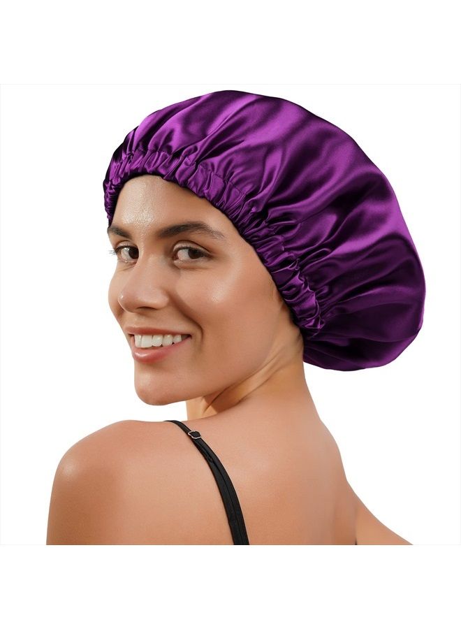 YANIBEST Silk Bonnet for Sleeping Satin Bonnet Hair Bonnets for Black Women and Men Double Layer Ajustable Bonnet for Curly Braids Hair - Image 2