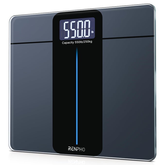 550LB SCALE FOR BODY WEIGHT DIGITAL BATHROOM SCALE WITH LARGE LED DISPLAY BIG PLATFORM WEIGHING MACHINE WITH EXTRAHIGH CAPACITY MOST ACCURATE TO 005LB 13X118IN CORE 1L