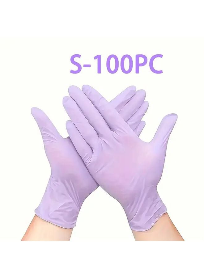 Magenta Nitrile Gloves High Elasticity Reusable Disposable Size S 100 Pack - Image 1