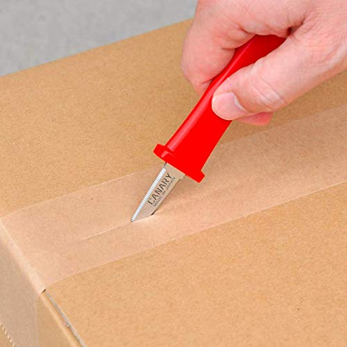 CANARY Box Opener Mini Cutter 5", Safety Package Opener Small Knife Tool, Safe Serrated Japanese Stainless Steel Blade, Red, Made in JAPAN - Image 5