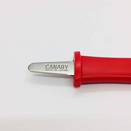 CANARY Box Opener Mini Cutter 5", Safety Package Opener Small Knife Tool, Safe Serrated Japanese Stainless Steel Blade, Red, Made in JAPAN - Image 4
