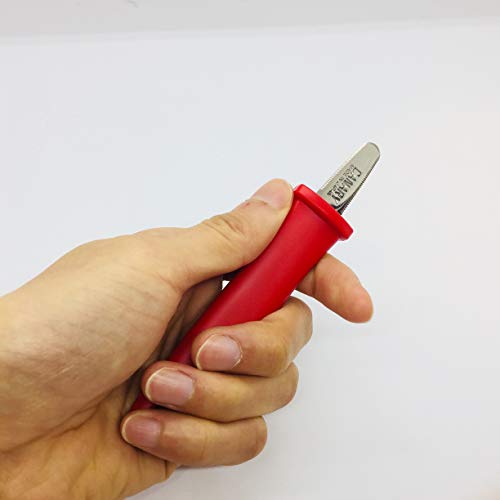 CANARY Box Opener Mini Cutter 5", Safety Package Opener Small Knife Tool, Safe Serrated Japanese Stainless Steel Blade, Red, Made in JAPAN - Image 3