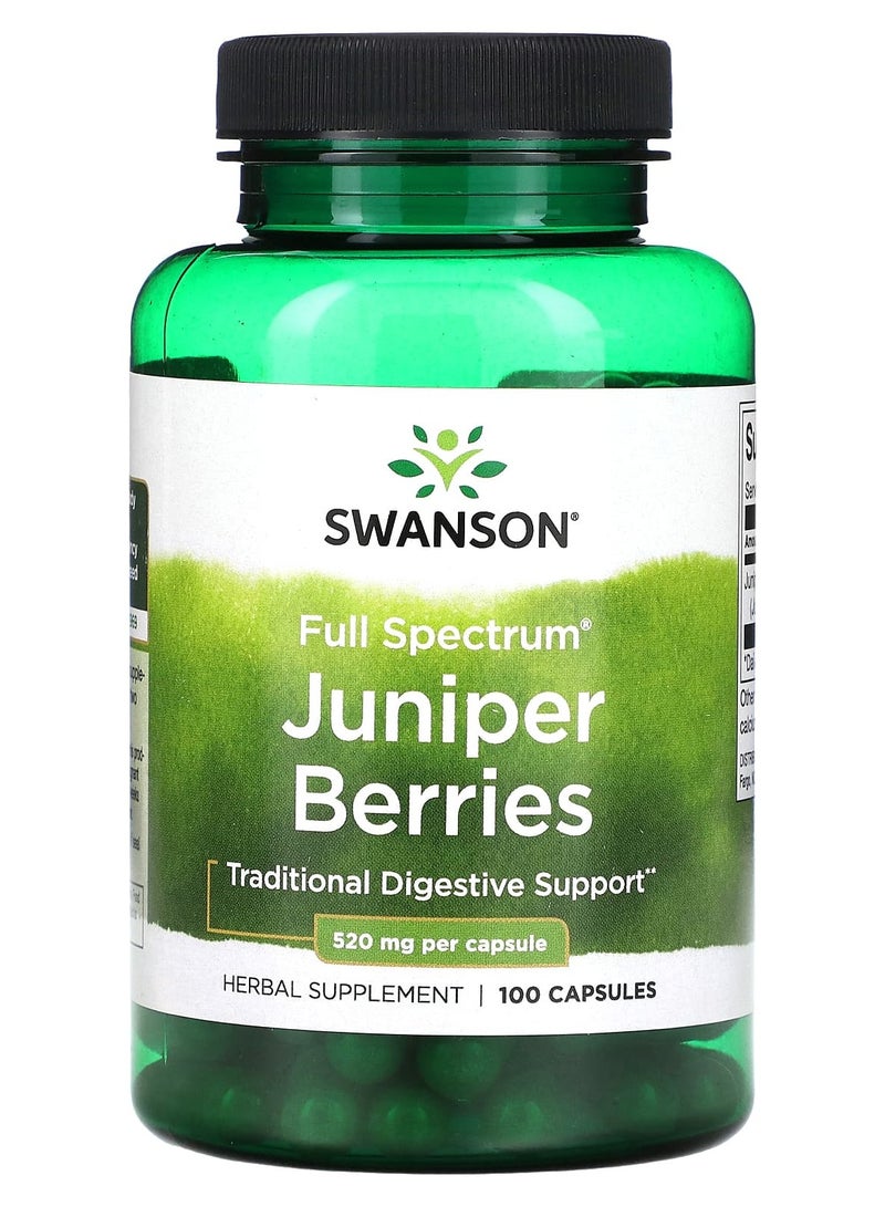 SWANSON Full Spectrum Juniper Berries 520 mg 100 Capsules