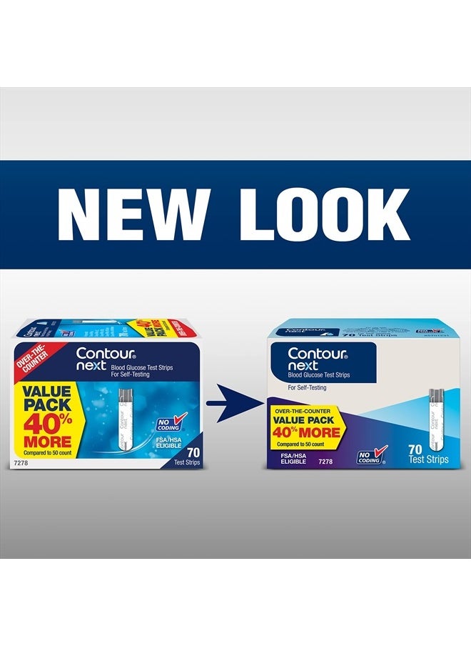 Ascensia CONTOUR NEXT Blood Glucose Test Strips for Diabetes, 70 Count (Pack of 1)  - Image 3