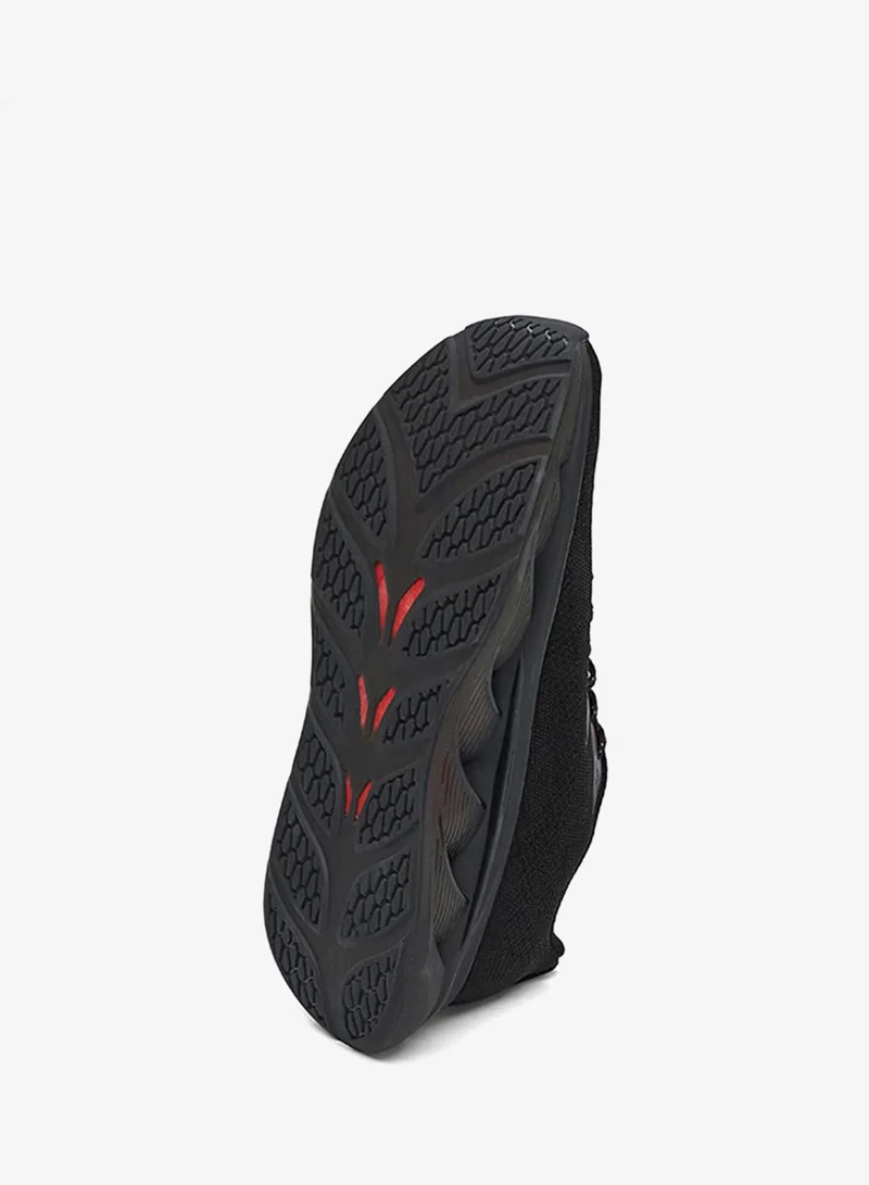 Campus Black Men Plot Nitrofly Cushion Lace-Up Running Shoes-Black for Men | Best Price UAE