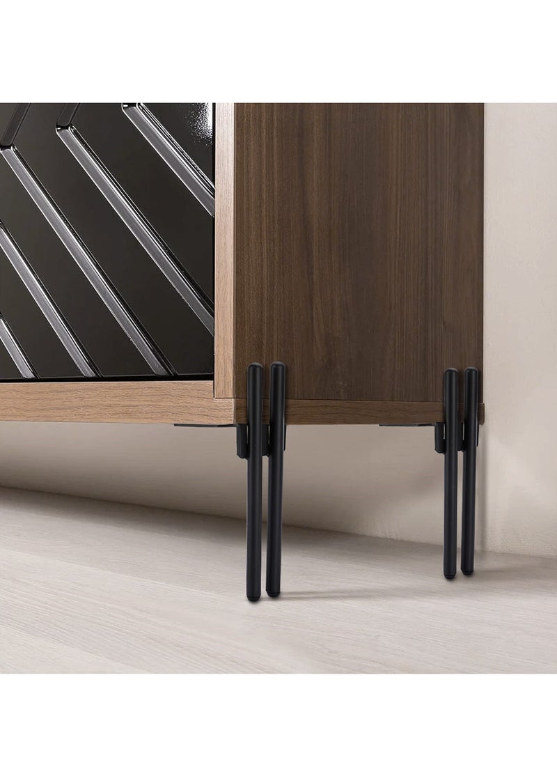 4pcs Modern Black Iron Furniture Support Legs, Metal Feet for Diy TV Cabinet, Ottoman, Cupboard, Sofa and More, 15cm - Image 2