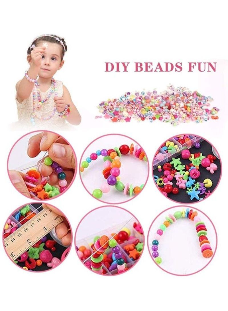 NIBEMINENT DIY Acrylic Crafting Beads Kit Box With Accessories - Image 2