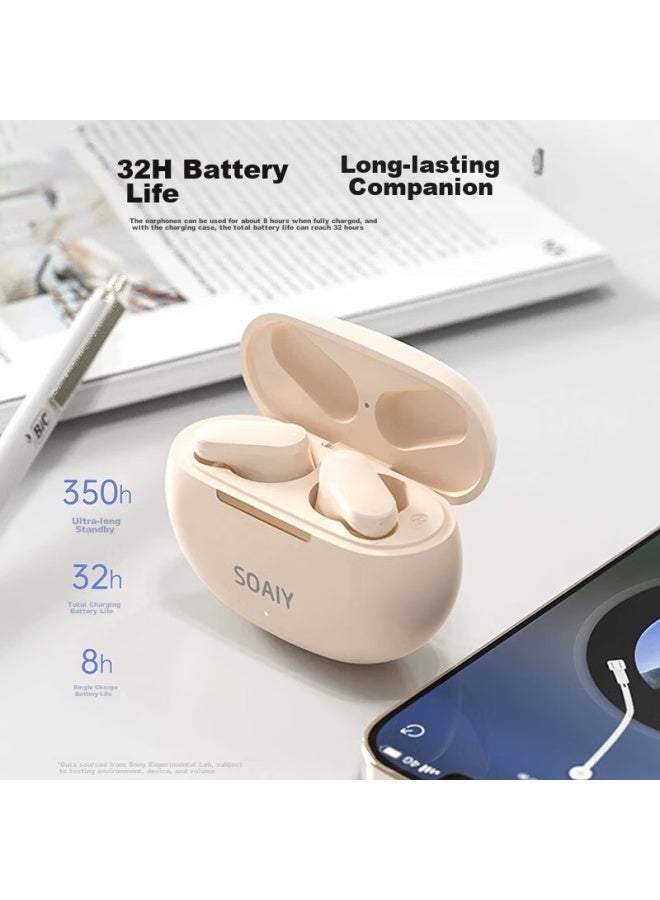 Soaiy Sl6 Upgraded Version True Wireless Bluetooth Earphones, Music And Call Noise Reduction, Long Battery Life, Compatible With Apple, Huawei, Xiaomi, Universal Black - Image 4