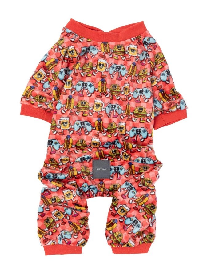 FuzzYard The Homies Pet Dog Pajamas Premium Soft Gamer Pjs Controller Burger Beer Hotdog SIZE2 - Image 1