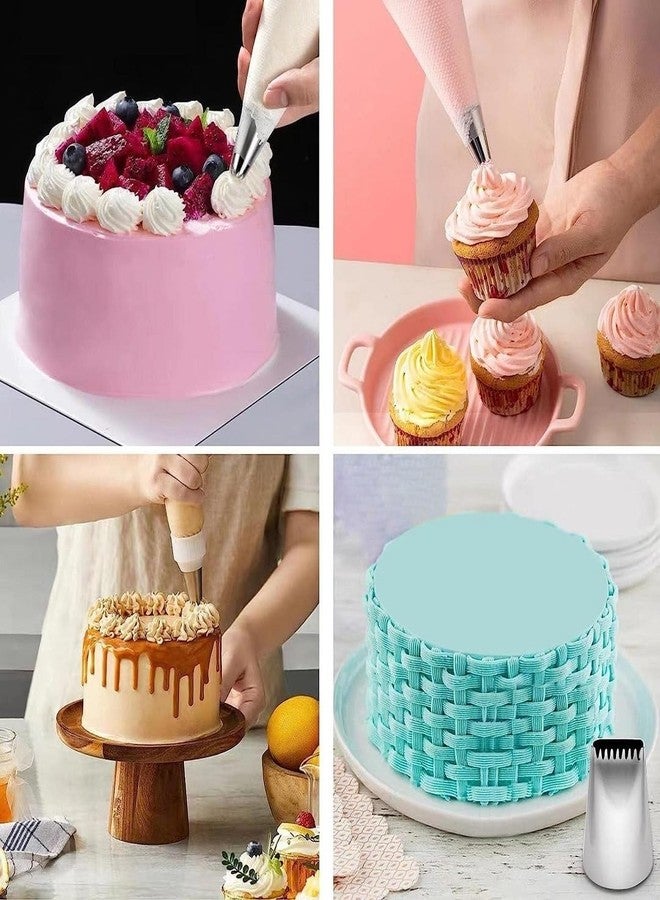 Sigaram Stainless Steel Cake Nozzle Set for Cake Decoration, Cupcakes & Cookies for Home & Bakery K5086 - Image 3
