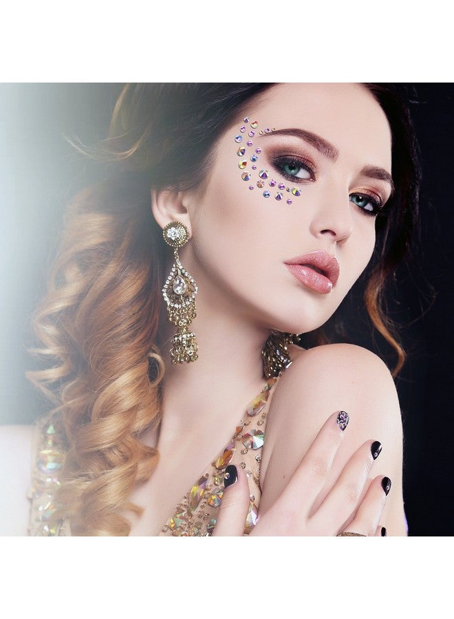 Bememo Ss20 Ab Crystal Diamond Rhinestones Flat Back Round Rhinestones Iridescent Crystals Round Beads Flat Back Glass (1440 Pieces) - Image 5