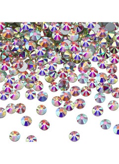 Bememo Ss20 Ab Crystal Diamond Rhinestones Flat Back Round Rhinestones Iridescent Crystals Round Beads Flat Back Glass (1440 Pieces)  - Image 1