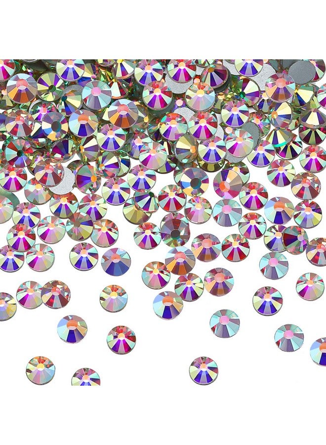 Bememo Ss20 Ab Crystal Diamond Rhinestones Flat Back Round Rhinestones Iridescent Crystals Round Beads Flat Back Glass (1440 Pieces) - Image 1