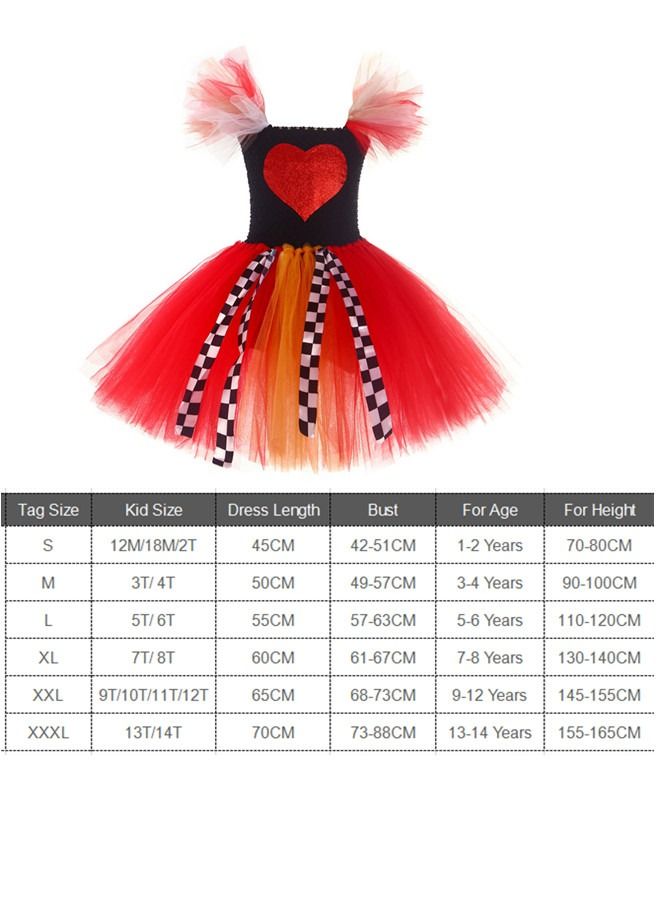 ISank Red Heart Queen Costume  Dress for Girls  Birthday Cosplay Alice Princess with Crown Wand Clothes Set - Image 5