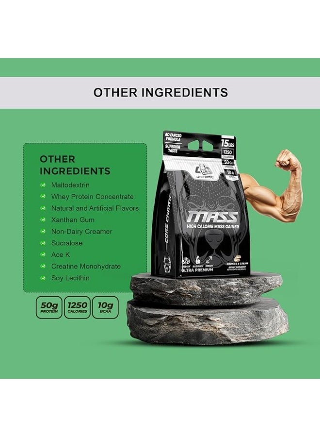 CORE CHAMPS MASS GAINER 15LBS - COOKIES & CREAM - Image 4