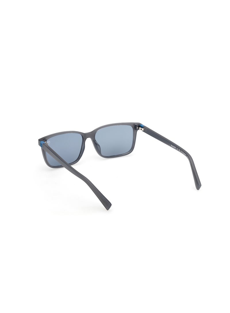 TIMBERLAND FULL RIM TEEN BOY RECTANGULAR GREY INJECTED SUNGLASSES - Image 3