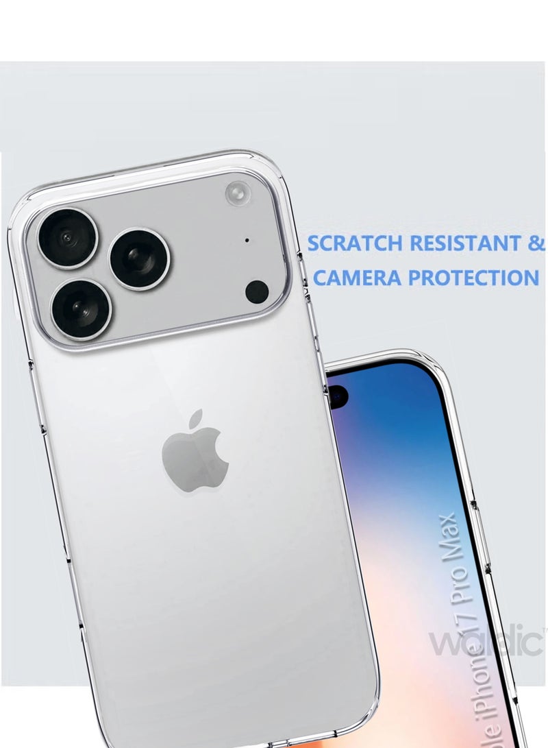 Waldic Apple iPhone 17 Pro Max Premium Case | Premium Silicone Case Cover Designed for Apple iPhone 17 Pro Max | Apple iPhone 17 Pro Max Case Camera and Drop Protection Thin Protective Back Cover Case for Apple iPhone 17 Pro Max  - Clear - Image 4