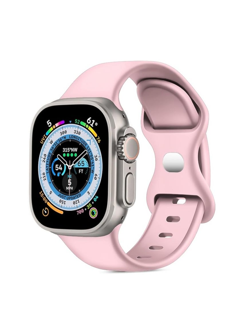 Generic - Strap Compatible with Apple Watch Ultra 49mm,Soft Silicone Sport Breathable Wristband Replacement Strap Men Women Strap With Protective Cover Screen Shockproof - Image 1