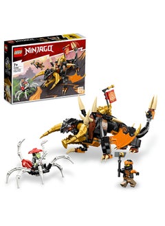 ليغو مجموعة ألعاب البناء NINJAGO Cole’s Earth Dragon EVO 71782، تتميز بلعبة تنين قابلة للتحريك وشخصيات Cole and Bone Warrior الصغيرة؛ هدية للأطفال من سن 7 سنوات فما فوق الذين يحبون البناء ومغامرات النينجا (285 قطعة)  - Image 1