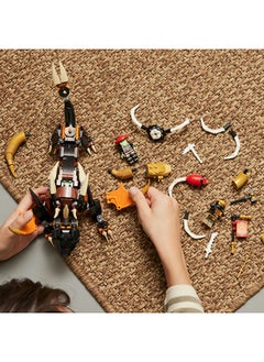 ليغو مجموعة ألعاب البناء NINJAGO Cole’s Earth Dragon EVO 71782، تتميز بلعبة تنين قابلة للتحريك وشخصيات Cole and Bone Warrior الصغيرة؛ هدية للأطفال من سن 7 سنوات فما فوق الذين يحبون البناء ومغامرات النينجا (285 قطعة)  - Image 4