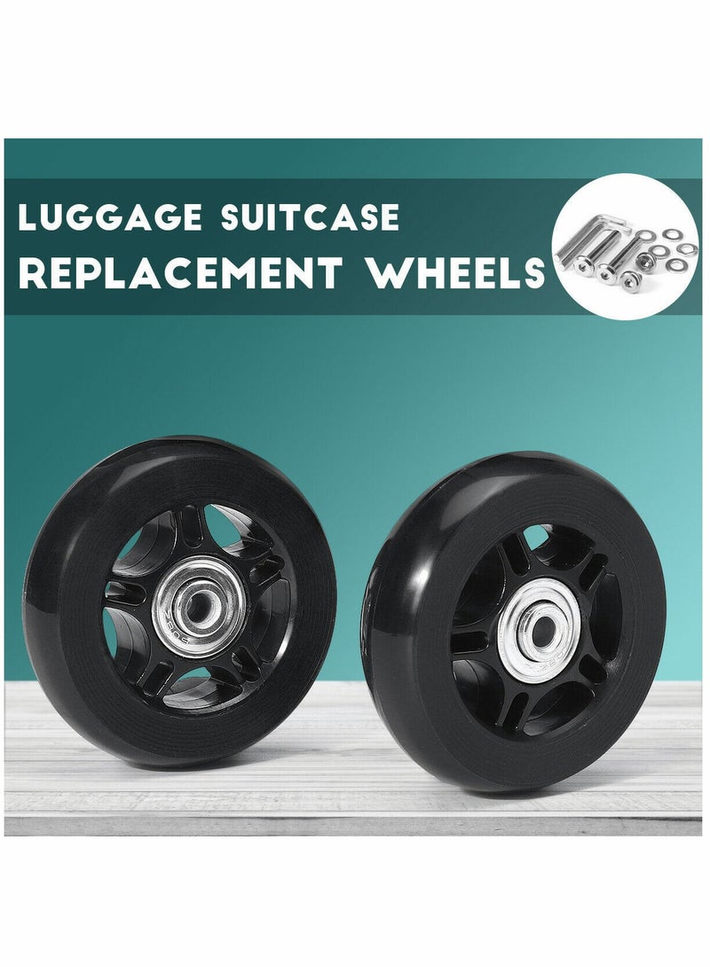 Zikra Luggage Swivel Wheel Replacement, Mute Wheel with Axles Screws Repair Tool, DIY Durable Plastic 360° Replacement Wheels with Screw, for Ordinary Luggage Box - Image 4