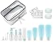 MAGIGO Pink Toiletries Leak Proof Travel Bottle Set (16 Pack), TSA Approved Airline Carry-On with Clear Bags for Women - Image 2