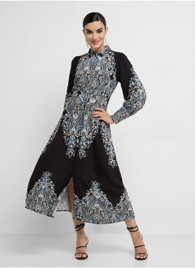 YAS - Embellshed Puff Sleeve Dress - Image 1