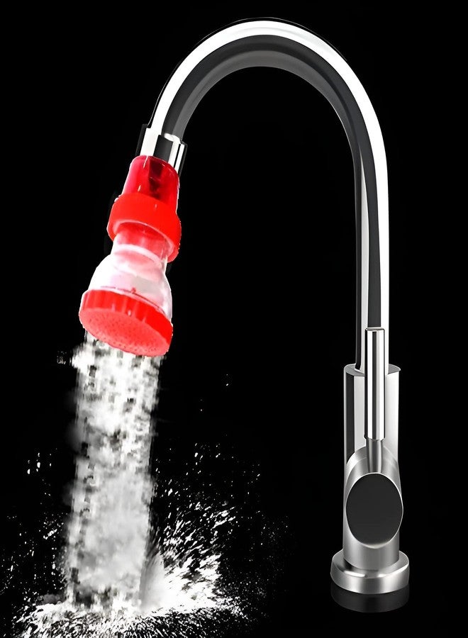 Garth Sink Faucet 3 Pc - Small Plastic 360° Shower Head Faucet, Adjustable Rotating Tap Nozzle, Water Saving Sprayer for Kitchen, Bathroom & Wash Basin, Easy-to-Install Durable Flow Aerator Attachment - Image 3