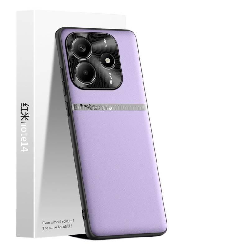 LS غطاء واقي بسيليكون لـ Redmi Note 14 مع مقاوم للصدمات وحماية من السقوط مع مقاوم للصدمات مع تغطية كاملة مع مقاوم للخدش باللون بنفسجي من السيليكون باللون الأحمر باللون البنفسجي - Image 1