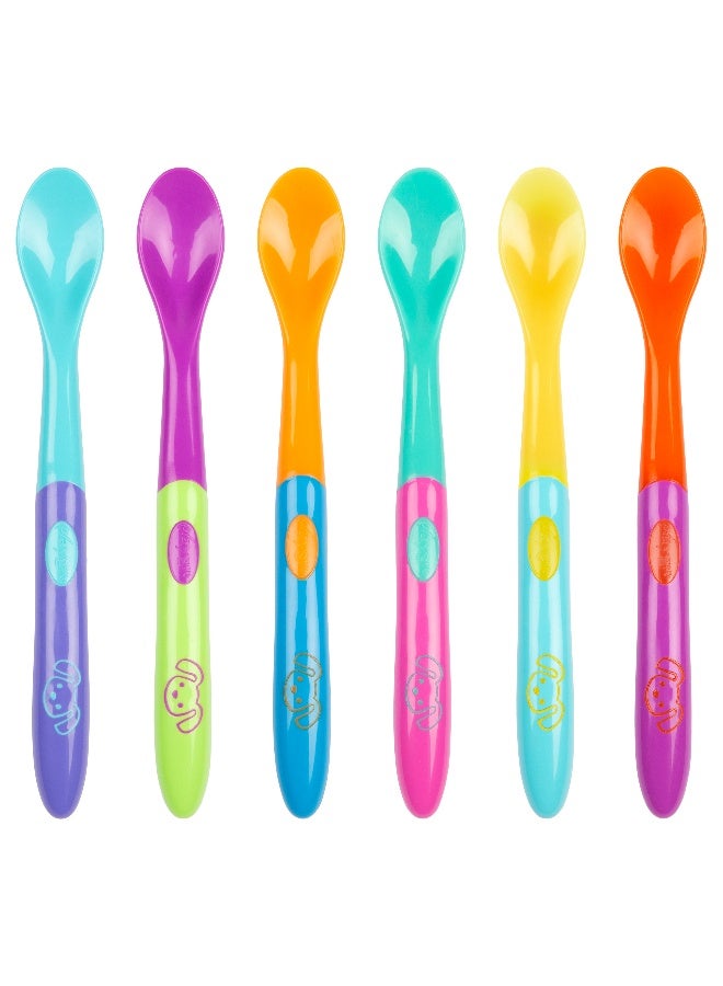 Playgro Weaning Spoons 6 Pack – BPA-Free Soft-Tip Baby Feeding Spoons, Gentle Self-Feeding Utensils for Infants & Toddlers - Image 1