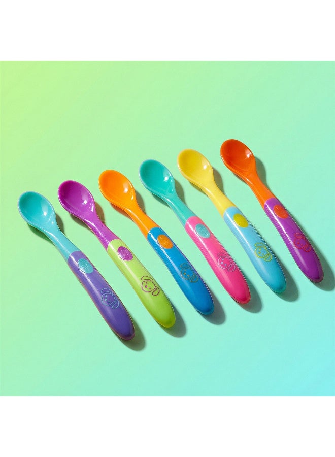 Playgro Weaning Spoons 6 Pack – BPA-Free Soft-Tip Baby Feeding Spoons, Gentle Self-Feeding Utensils for Infants & Toddlers - Image 3