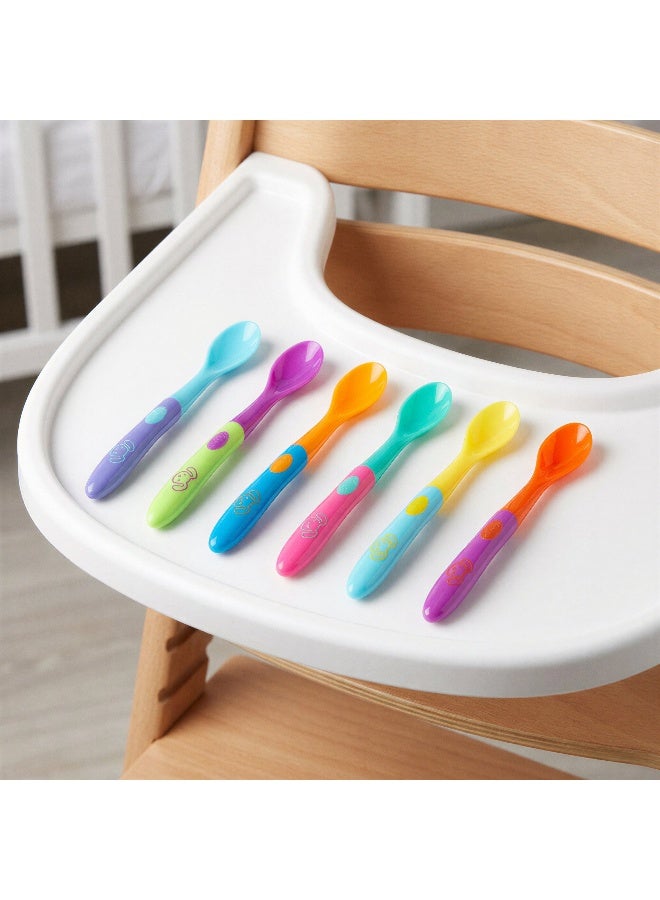 Playgro Weaning Spoons 6 Pack – BPA-Free Soft-Tip Baby Feeding Spoons, Gentle Self-Feeding Utensils for Infants & Toddlers - Image 5