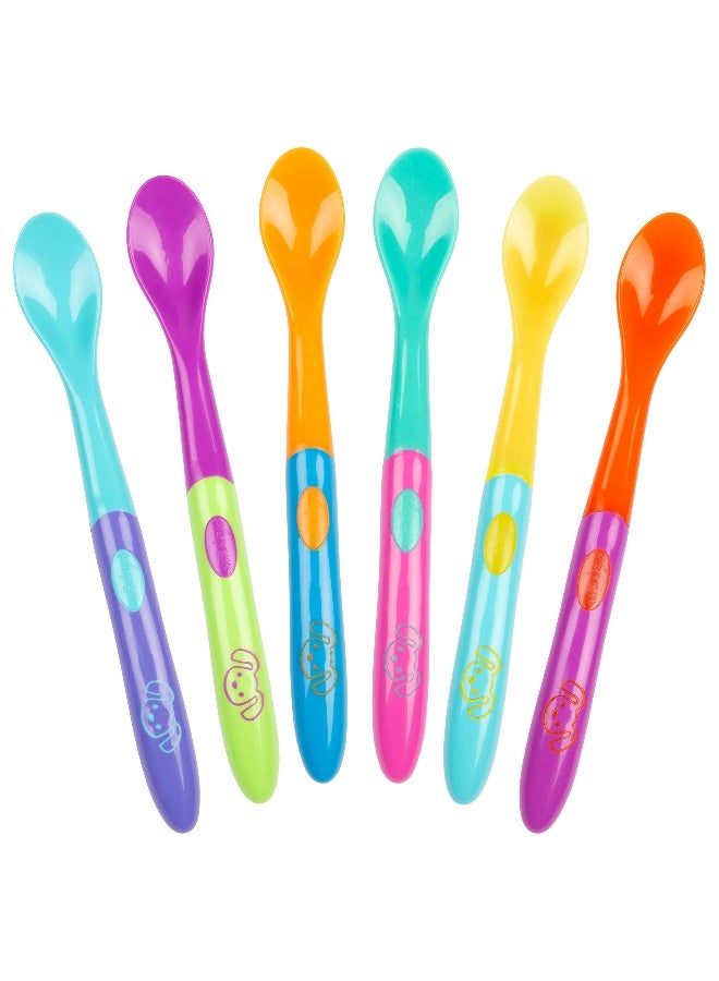 Playgro Weaning Spoons 6 Pack – BPA-Free Soft-Tip Baby Feeding Spoons, Gentle Self-Feeding Utensils for Infants & Toddlers - Image 2