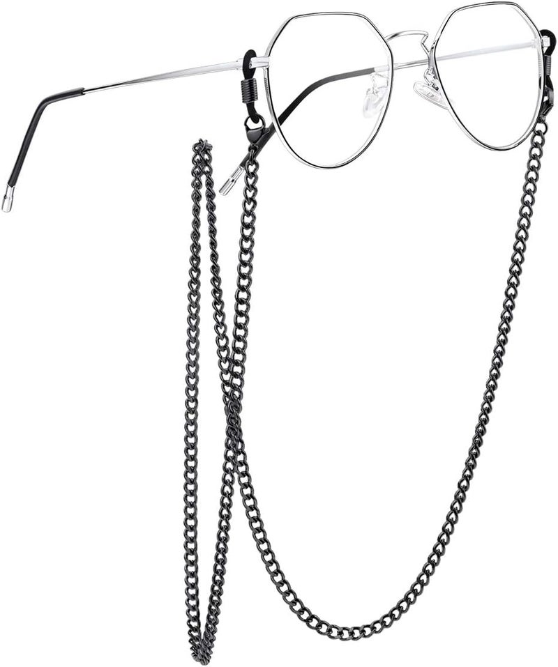ChainsPro Glasses Chain, Eyeglass Strap For Women Sunglasses - Gold Plated/Stainless Steel/Black Eyeglasses Chain - Image 1