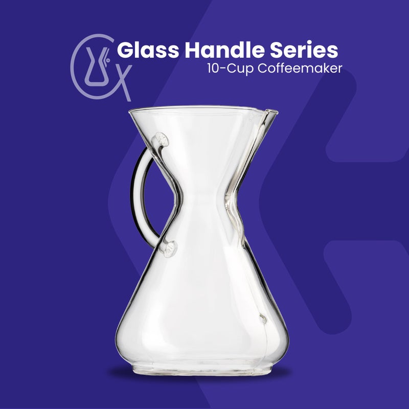 Chemex Pour-Over Glass Coffeemaker - Glass Handle Series - 10-Cup - Exclusive Packaging - Image 2