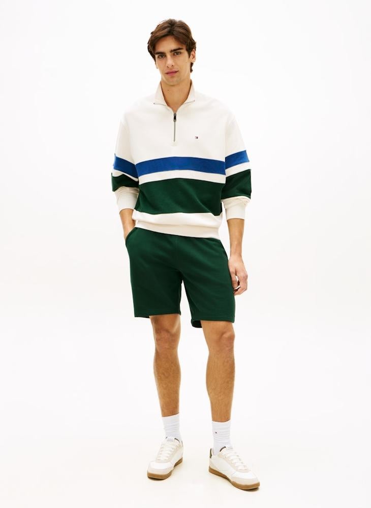 TOMMY HILFIGER Flag Embroidery Terry Sweat Shorts - Image 4