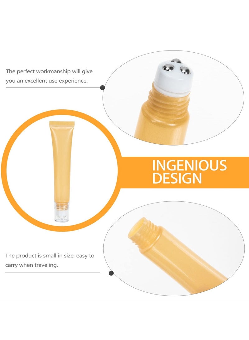 SYOSI Refillable Essential Oil Roller Bottles, 4 Pcs Squeezable Face and Hand Squeeze Bottles, Portable Outdoor Perfume Holders, Ideal for Cosmetics, Cleansers, Oils - Image 4