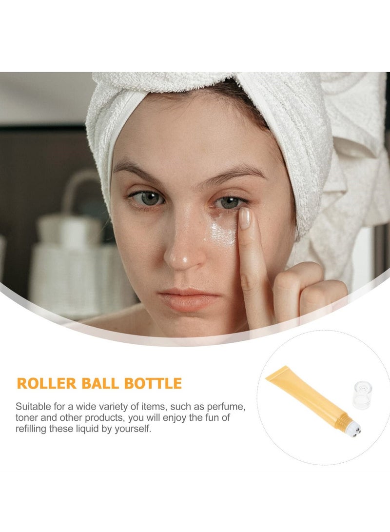 SYOSI Refillable Essential Oil Roller Bottles, 4 Pcs Squeezable Face and Hand Squeeze Bottles, Portable Outdoor Perfume Holders, Ideal for Cosmetics, Cleansers, Oils - Image 5