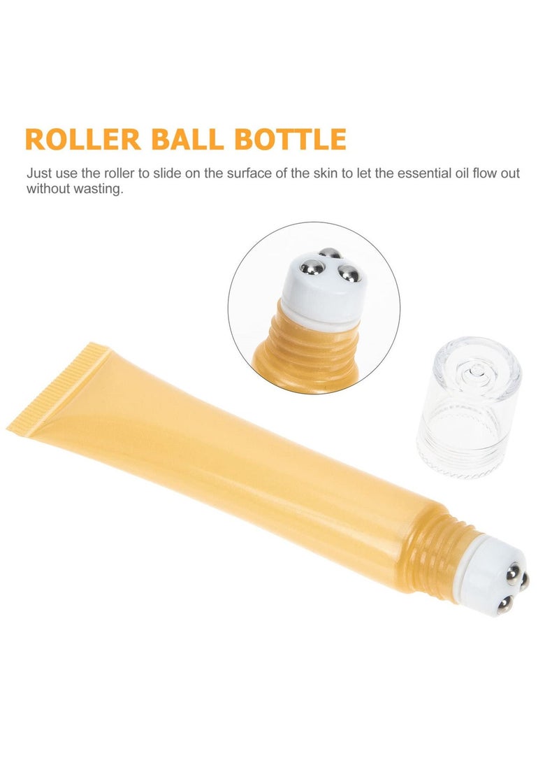 SYOSI Refillable Essential Oil Roller Bottles, 4 Pcs Squeezable Face and Hand Squeeze Bottles, Portable Outdoor Perfume Holders, Ideal for Cosmetics, Cleansers, Oils - Image 3