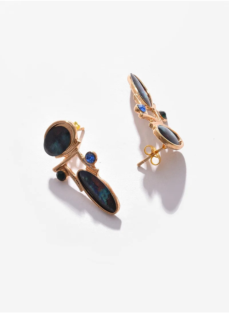 SOHI Stone Drop Earrings