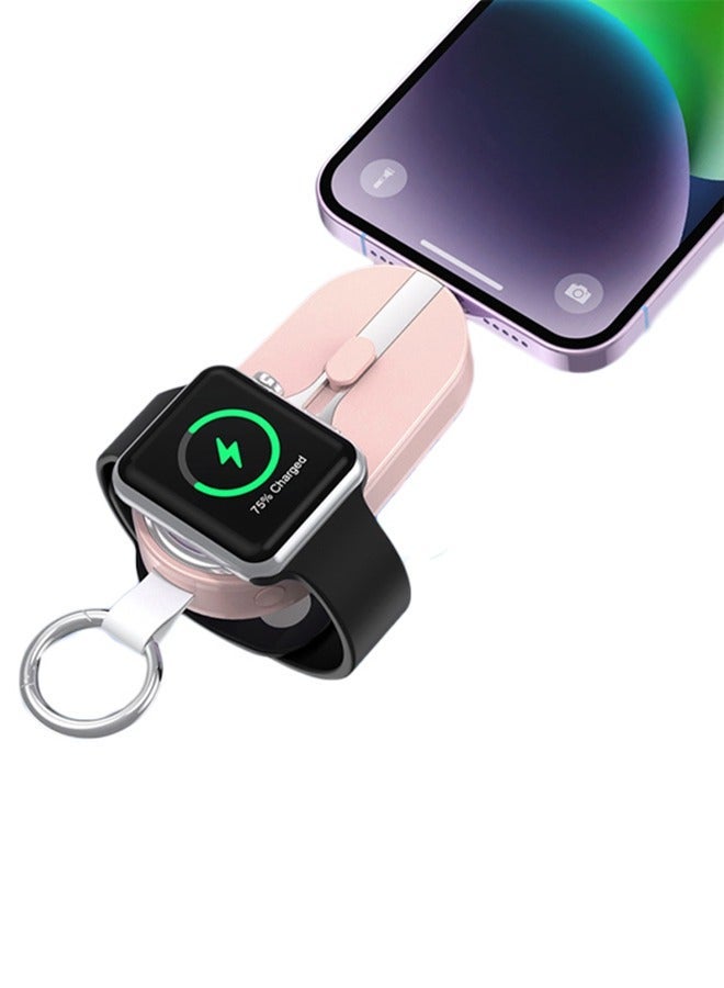 Raxoom Lightning Solar Power Bank 3000mAh Power Emergency Pod, Keychain Portable Charger for Suitable for iPhone14/13 iWatch Wireless Ultra-Compact Fast Charging Power Bank Key Ring Cell Charger  - Image 1
