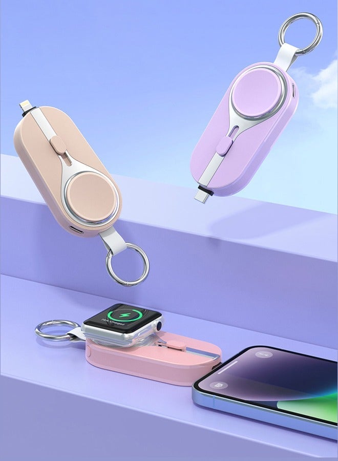 Raxoom Lightning Solar Power Bank 3000mAh Power Emergency Pod, Keychain Portable Charger for Suitable for iPhone14/13 iWatch Wireless Ultra-Compact Fast Charging Power Bank Key Ring Cell Charger  - Image 4