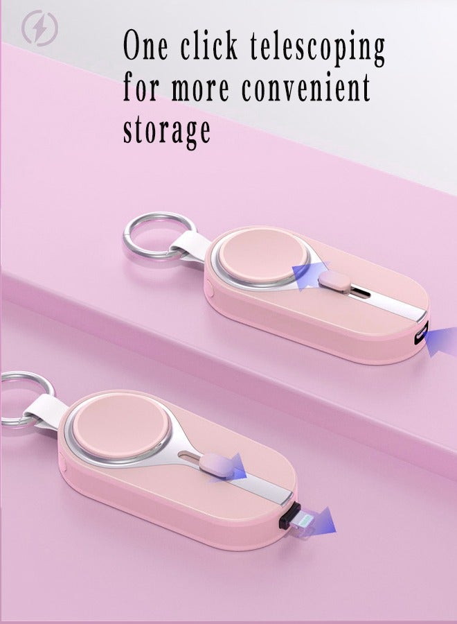 Raxoom Lightning Solar Power Bank 3000mAh Power Emergency Pod, Keychain Portable Charger for Suitable for iPhone14/13 iWatch Wireless Ultra-Compact Fast Charging Power Bank Key Ring Cell Charger  - Image 3
