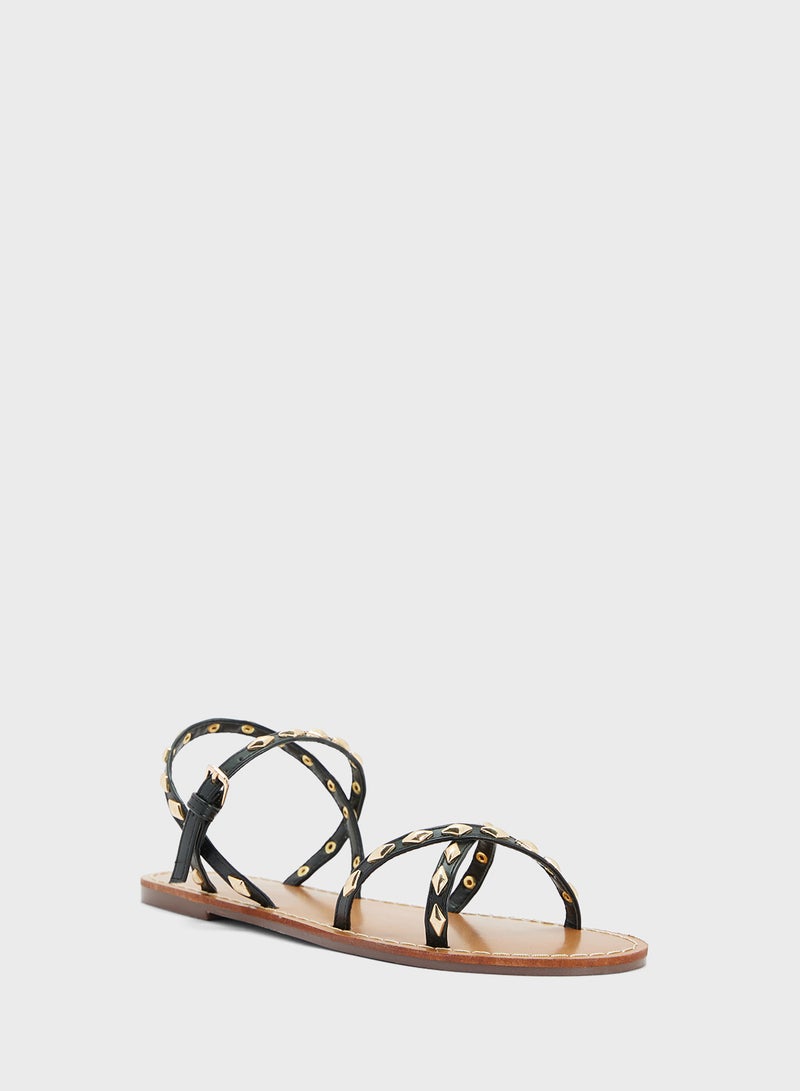 Ginger Crossover Strap Flat Sandal  - Image 2