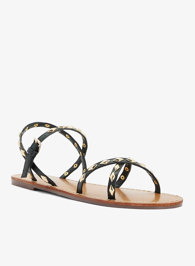 Ginger Crossover Strap Flat Sandal