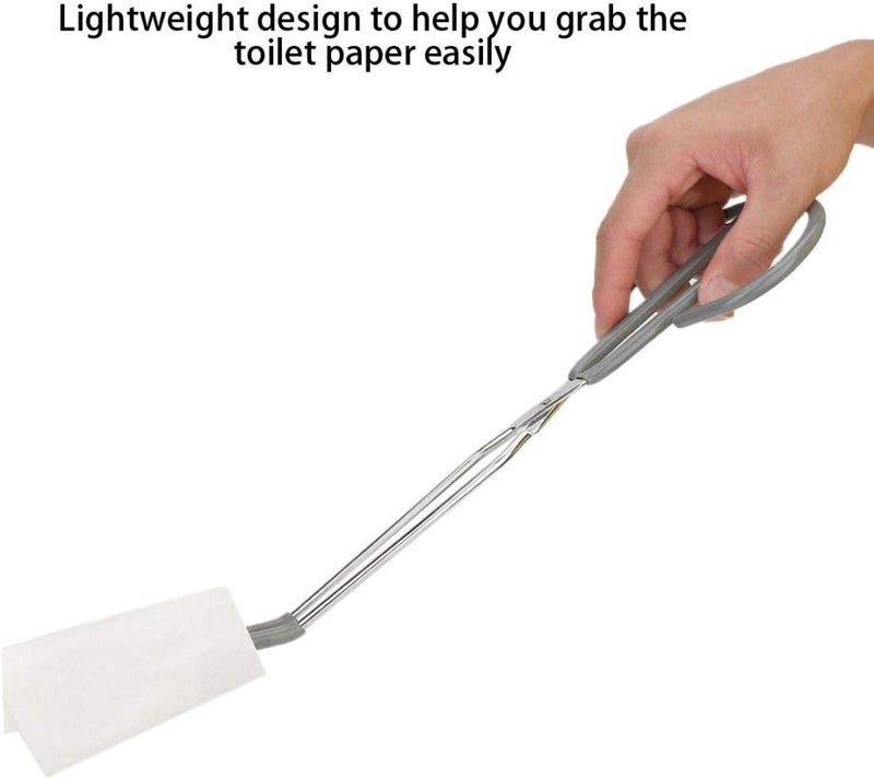woobles Toilet Aid, Long Toilet Paper Tongs, Bottom Wiper Aids for Independent Daily Living, Wiping Aid for Bathroom Comfort, Lightweight Self-Wipe Hygiene Assistance Tool(15 inch)- - Image 3