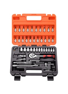 Digital Craft Digital Craft Multifunction Hand Tool Kit Car Ratchet Wrench Assembly Tool Household Repair Tools Automotive Set 46PC Socket Set8Pc Ring Spanner Set6Inch 2 In 1 Screw Driver  - Image 2