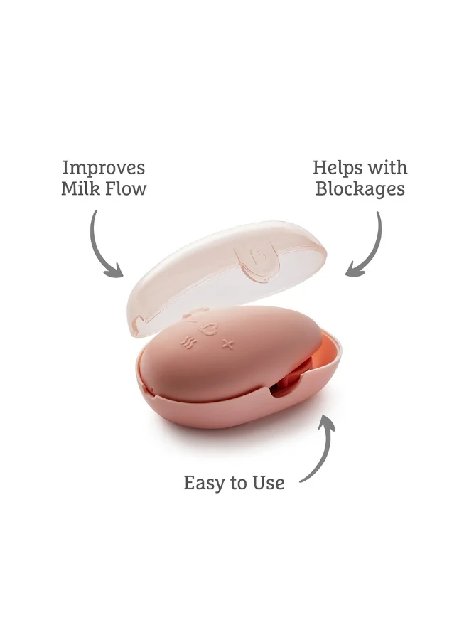 Munchkin Lactation Massager – Soothing Heat & Vibration, Pain Relief for Breastfeeding, Compact & Waterproof