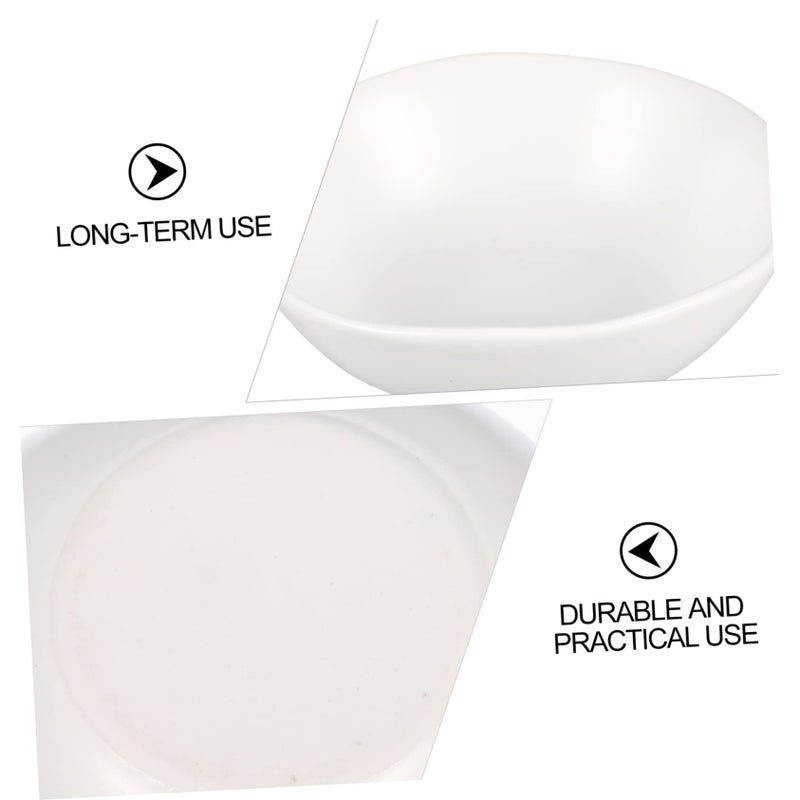 4 Pcs Ceramic White Seasoning Dishes Small Condiment Plates with Smooth Surface Stable Bottom Multipurpose Dipping Bowls For Sauces Vinegar Side Dishes - Image 5