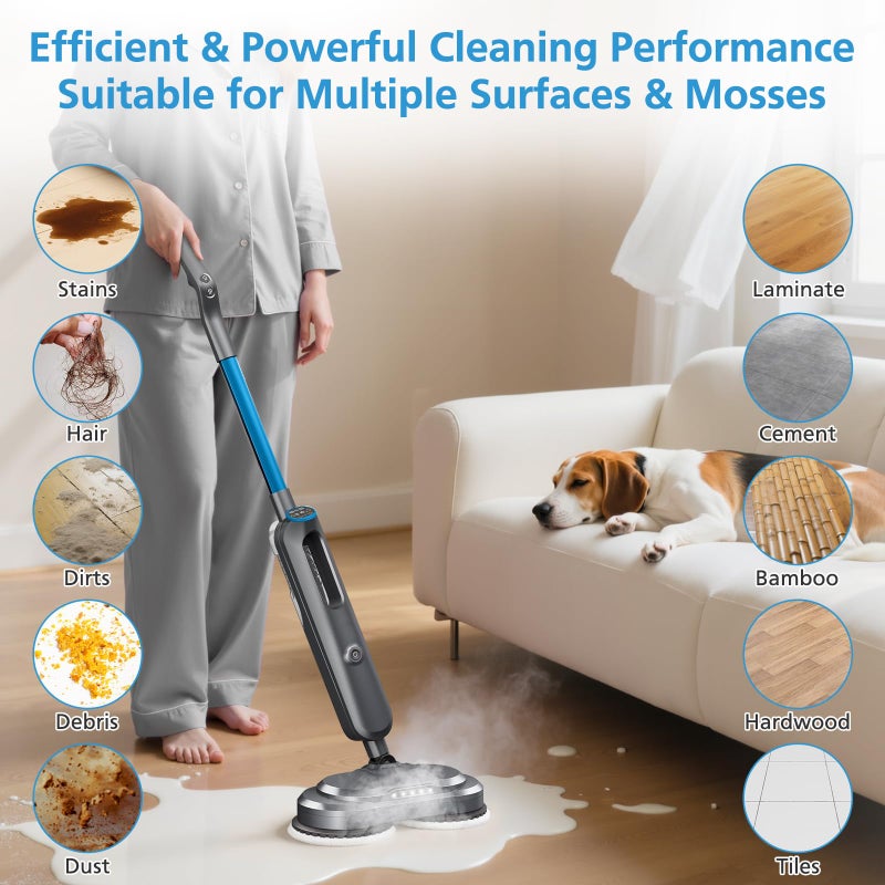 isingo 6 Pack 3897A / 3712 Rotating Steam Mop Pads Replacement for Bissell SpinWave SmartSteam Scrubbing Steam Mop Cleaner ã€Models 3897A/3712 ONLYã€‘, Washable Reuseable Refill Pads - Image 4
